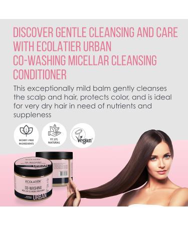 Co Washing Micellar Cleansing Conditioner | 98% Natural Vegan Coconut Oil & Moringa | Best Deep Conditioner for Curly & Dry Hair - 8.5 Fl Oz - Buy Online on GoSupps.com