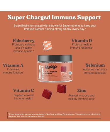 Chewsy 6-in-1 Immune Support Supplement Fruity Chews with Elderberry Vitamin C A & D Zinc & Selenium - 30-Day Supply Individually Wrapped Immunity Vitamins Chews for Adults and Kids (1) Immune Support 30 Count (Pack of 1) - Buy Online on GoSupps.com