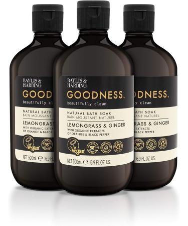 Baylis & Harding Goodness Lemongrass & Ginger Toiletries Bundle - 9 x 500ml Vegan-Friendly Hand Wash, Body Wash & Bath Soak Set - Buy Online on GoSupps.com