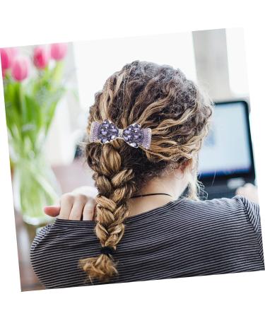 DOITOOL Purple Crystal Hairpin for Women on Back of Head Bridesmaid Hair Clip Hairpins Glitter Hairpin Hair Decoration Hair up Spring Clip Decorate Hair Accessories Miss Top Clip Metal - Buy Online on GoSupps.com