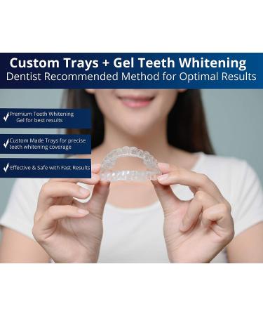 Custom Teeth Whitening Trays + 2 Syringes of Premium Gel | Dentist Quality | Made in USA - Buy Online on GoSupps.com