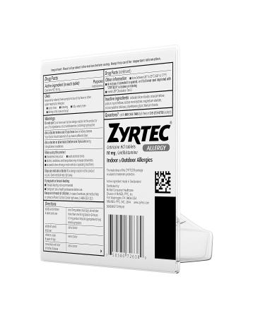 Zyrtec 24-Hour Allergy Relief - 45 Tablets - Buy Online on GoSupps.com