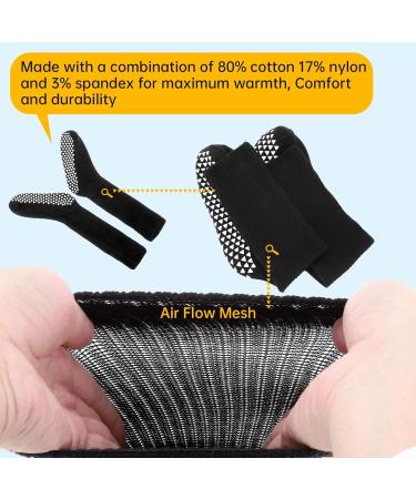 2 Pair Black Lymphedema Socks | Over Calf, 21 Girth | Stretches for Swollen Feet - Buy Online on GoSupps.com