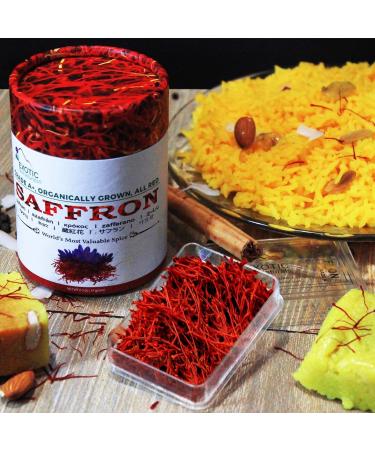 Premium Quality Super Negin Grade A+ Saffron Threads - Pure All Red Saffron Spice for Culinary Delights - Ideal for Paella, Risotto, Saffron Tea, and Golden Milk - 2 Grams (Pack of 1) - Buy Online on GoSupps.com