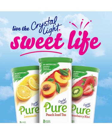 Crystal Light Pure Peach Iced Tea - 5 ct Pitcher Packets | Naturally Flavored with No Artificial Sweeteners - Buy Online on GoSupps.com