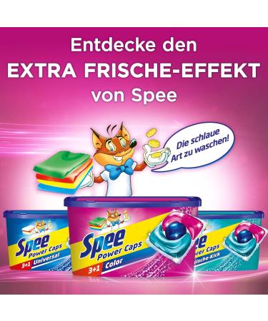 Spee Power Caps Color 3+1 - 120 Wash Loads of Pure Radiant & Hygienic Freshness for Colored Laundry | 60 Pieces (2 Pack) - International Shipping - Buy Online on GoSupps.com