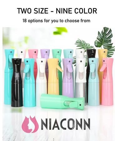 NIACONN 6.8oz Continuous Water Mister Spray Bottle - Ultra Fine Mist for Hair, Plants, Styling, Cleaning & Skin Care in Violet - Buy Online on GoSupps.com