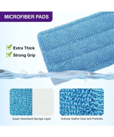 8 Pack Reusable Microfiber Mop Pads for Swiffer Wet Jet - Washable Refills for Wet & Dry Use - Durable Home/Office Cleaning Tools (Blue) - Buy Online on GoSupps.com