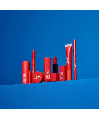 3INA Makeup Lipstick 244: Red with Vitamin E & Shea Butter, Long Lasting Matte Finish, Vegan & Cruelty-Free - Buy Online on GoSupps.com
