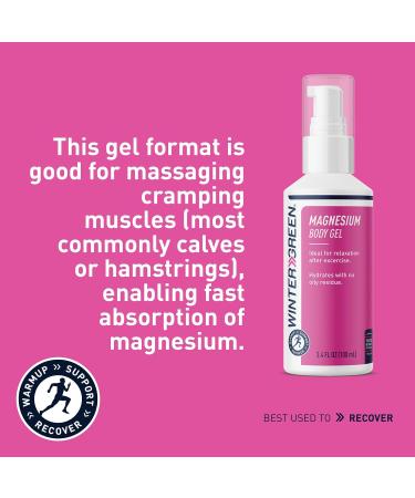 Wintergreen Magnesium Body Gel - 3.4 Fl Oz Pure Magnesium Oil & Arnica Oil | Pack of 1 - Buy Online on GoSupps.com