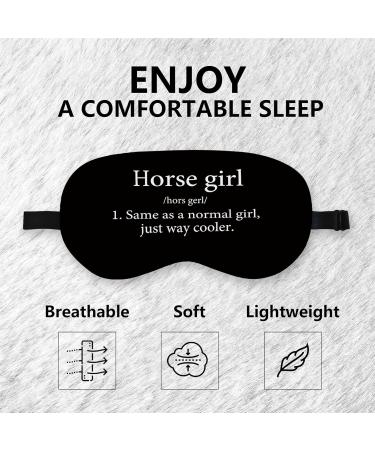 Buy Horse Girl Silk Eye Mask Perfect Gift for Horse Lovers | Adjustable Sleep Mask for Travel & Night Use - Buy Online on GoSupps.com