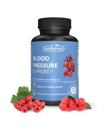 Kaitamin Blood Pressure Support Supplement with Garlic Hibiscus and Hawthorn - Supports Cardiac Health and Circulation Healthy Heart-Supporting Herbs and Vitamins- 3 Months Supply