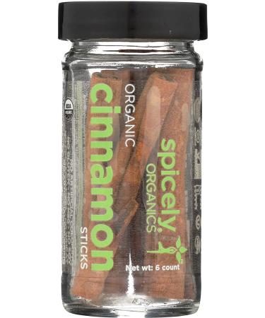 Organic Cinnamon Sticks by Spicely - 6 Count | True Flavor & Quality - Buy Online on GoSupps.com
