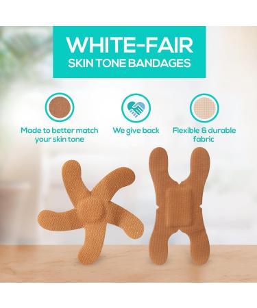 Tru Colour Knuckle & Fingertip Bandages | Flexible Fabric Beige Skin Tone 20 Count - International Shipping Available - Buy Online on GoSupps.com