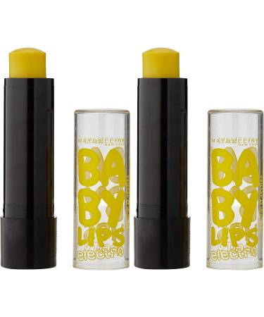 Gemey Maybelline Baby Lips Electro 2 Lip Balms Fierce N Tangy Pack of 2 - Buy Online on GoSupps.com