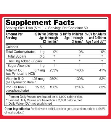 BioFe+ Iron Liquid for The Family No Sugar 8.45 Fl. Oz. 15mg Elemental Iron Non-Constipating Sweet Blast - Buy Online on GoSupps.com