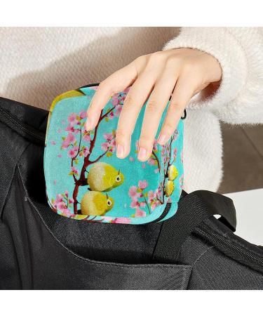 Shop Women's Band Storage Pocket - Travel Makeup Organizer with Sakura Cherry Blossom Design & Menstrual Cup Holder - Buy Online on GoSupps.com