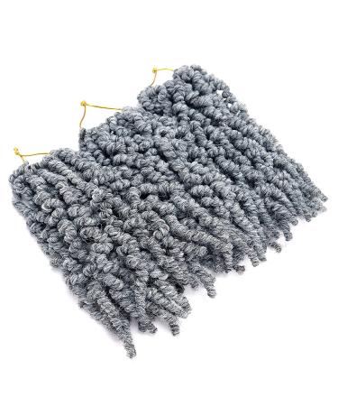 Gray 3 Pack Pretwisted Spring Twist Crochet Hair - 8 Inch Curly Braiding Hair (18 StrandsPack) - Buy Online on GoSupps.com