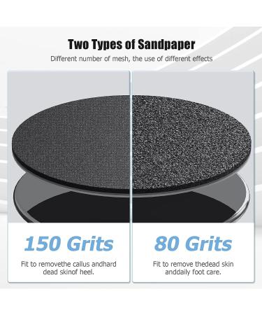 100-Pack Sandpaper Discs for Nail Drill - 2.5mm Metal Pedicure Sanding Disc Bit - Replacement Pads for Electric Foot Files (80 Grit & 150 Grit) - 50 of Each - Buy Online on GoSupps.com
