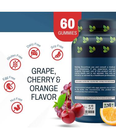 Folic Acid Gummies for Women - Vegan Prenatal Vitamins with Folic Acid and Vitamin C - 60 Chewable Fruit Flavored Gummies - Buy Online on GoSupps.com