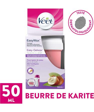 Veet - EasyWax - 2 Refills of Hot Wax Hair Removal 50 ml - Arms & Legs - Shea Butter - Buy Online on GoSupps.com