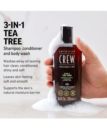 American Crew Tea Tree 3 in 1 Haircare - Shampoo, Conditioner, Body Wash 250ml - Buy Online on GoSupps.com