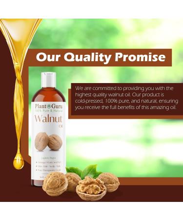 100% Pure Cold Pressed Walnut Oil 2 oz - Natural Moisturizer for Skin Body Face & Hair Growth - Ideal for Creams Lotions Lip Balm & Soap Making - Buy Online on GoSupps.com