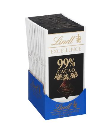 Lindt EXCELLENCE 99% Cocoa Dark Chocolate Bar, 1.8 oz, 12 Pack, Packaging may vary 99% Cocoa Dark Chocolate Noir 1.8 Ounce (Pack of 12)