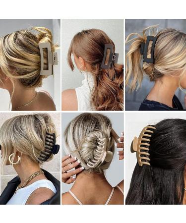 Kavya 10-Piece Hair Clips Set for Women Big Thick Hair Styling Accessories Multi-Color Slippery Hair Clips for Girls - Buy Online on GoSupps.com