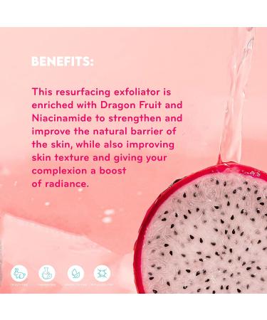p rlisse Dragonfruit + Niacinamide Face Exfoliator Scrub - Exfoliating Face Wash for Radiance & Improved Texture - Strengthens Skin Barrier Reduces Blemishes & Fights Signs of Aging (1.7 Fl oz) - Buy Online on GoSupps.com