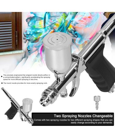 HXBER T217BA Airbrush Kit Handheld Air Brush with 15CC Paint Cups for Car Model DIY Painting Makeup Nail Art Cake Decorating Design 0.3mm Multicolor - Buy Online on GoSupps.com