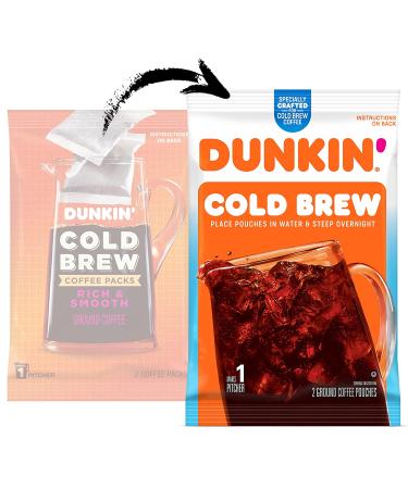 Dunkin' Cold Brew Ground Coffee Packs 8.46 oz - Pack of 6 - Buy Online on GoSupps.com
