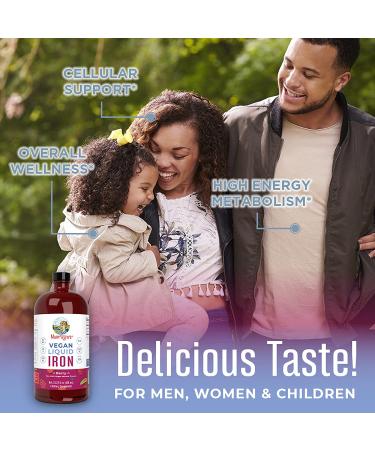 Berry Liquid Iron Supplement for Women, Men & Kids - Immune Support, Iron Deficiency - Sugar Free, Vegan, Non-GMO, Gluten Free - 15.22 Fl Oz - Buy Online on GoSupps.com