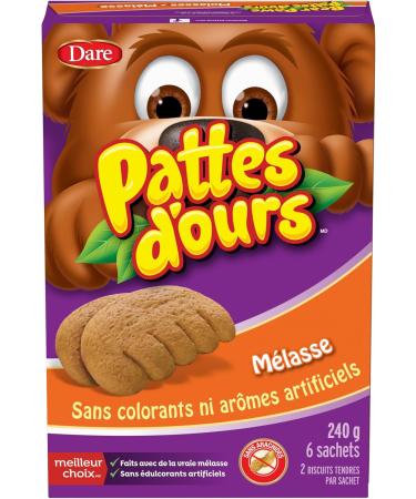 Bear Paws Molasses Cookies - Soft Cookie Snack Packs School Snacks Made With Real Molasses Peanut Free 240g 6 Pouches Molasses 240g (6 Pouches) - Buy Online on GoSupps.com