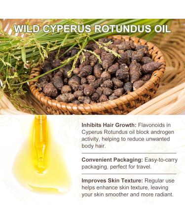 Cyperus Rotundus Oil for Hair Removal, Cyperus Rotundus Oil for Reducing Body Hair Growth, Smooth Skin & Hair Removal, Moisturizing & Soothing 60ML 2PCS 4.04 Fl Oz (Pack of 2) - Buy Online on GoSupps.com