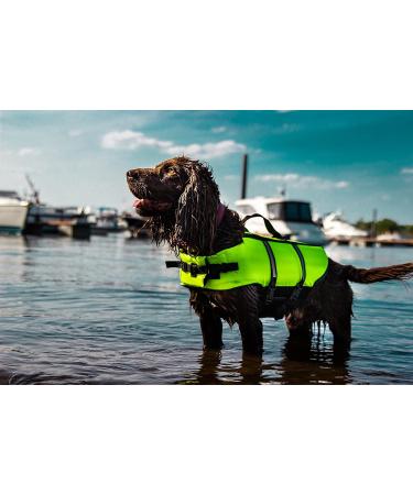 Nobby Dog Swimming Aid - Neon Yellow Size M (Back Length 35 cm) for Dogs up to 25 kg - International Shipping Available - Buy Online on GoSupps.com