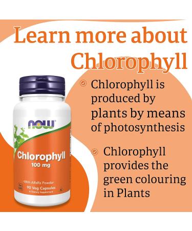 Now Foods Chlorophyll 100mg 90 Vegan Capsules - Lab Tested | Vegetable Minerals | Gluten & Soy Free | Vegetarian Friendly - Buy Online on GoSupps.com