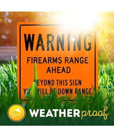 Firearm Shooting Range Sign 12x12 - Fade-Resistant Aluminum - Indoor/Outdoor Use - USA Made - Buy Online on GoSupps.com