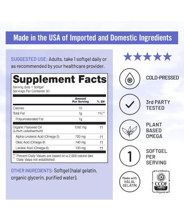 NatureWise 1 Collagen Peptides Powder + Hyaluronic Acid & Vitamin C - Non-GMO - 30 Servings + 1 Flaxseed Oil 1200mg - Organic Cold Pressed - 30 Softgels 30-Day Supply  - Buy Online on GoSupps.com
