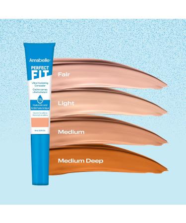Annabelle Perfect Fit Ultra-Hydrating Concealer Fair with Hyaluronic Acid Waterproof Long-Lasting Cruelty-Free Vegan Oil-Free Paraben-Free Fragrance-Free Non-Comedogenic 9 mL - Buy Online on GoSupps.com