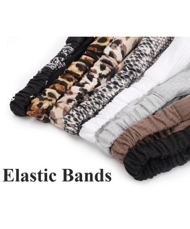 Boho Leopard Print Headbands for Women - Soft Elastic Hair Bands (8Pcs) - Buy Online on GoSupps.com