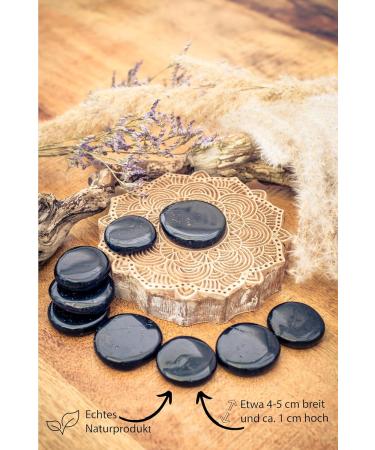 Black Tourmaline Schorl Disc Stone | Natural Palm Stone | Real Gemstone from Lebensquelle Plus - Shop Internationally - Buy Online on GoSupps.com