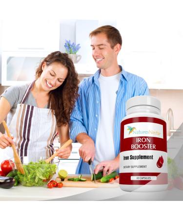Iron Booster - Iron Supplement for Women - Helps Boost Red Blood Cell Production with Slow Release Non Constipating Ferrous Iron Pills for Women - Best Iron Supplements for Anemia - Raw Iron Vitamins - Buy Online on GoSupps.com