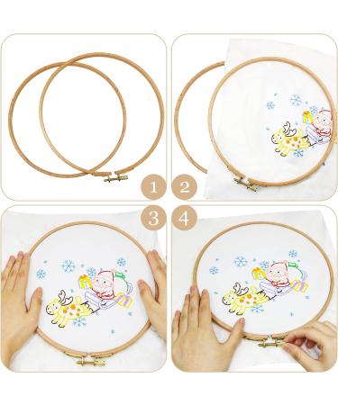 Beech Wood Embroidery Hoop Set - 5pc 5-9 Inch Round Cross Stitch Hoops for Art, Craft, Sewing | Wooden Embroidery Hoops for Hanging - Buy Online on GoSupps.com