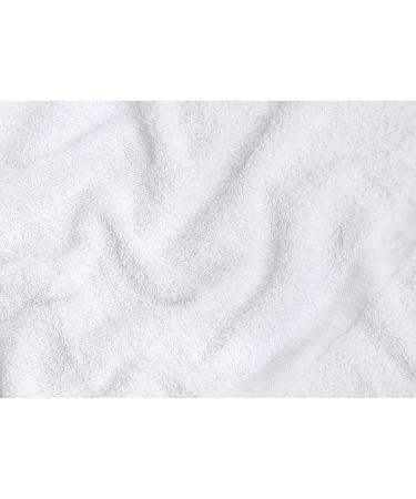 GOLD TEXTILES 12 PCS White Bath Towels Bulk (24x50 Inches) - Light Weight  Easy-Care Commercial Grade (12)