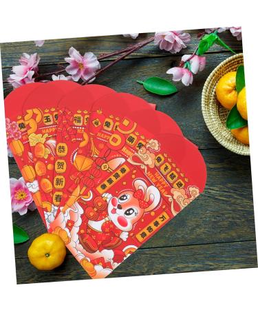 TEHAUX 24pcs 2023 Year of The Rabbit Red Packets Spring Festival Gift Bag 2023 Chinese Red Envelope Party New Wedding Decorations for Ceremony Traditional Red Pocket Coin Paper Unique 4X Assorted Color 4 17X9CM - Buy Online on GoSupps.com