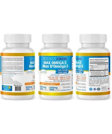 Maximize Within Max Omega 3 Triple Strength 60 softgel - Buy Online on GoSupps.com