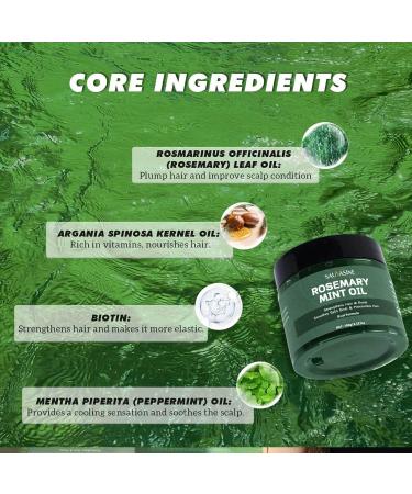 Rosemary Mint Oil for Hair Rosemary Hair Treatment Oil Deep Conditioner Strengthens and Nourishes Dry Damaged and Frizzy Hair Conditions Ends - Buy Online on GoSupps.com