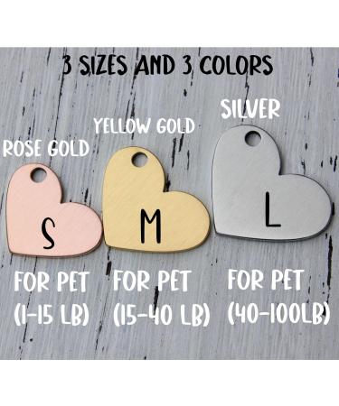 Dog Tags for Pets Engraved ID Tag Personalised Dog Name Tags Customised Cat Tags Deep Laser Engraving Free Engraved on Both Sides Various Design Options (Heart) - Buy Online on GoSupps.com