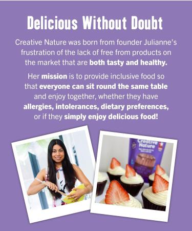 Creative Nature Gluten Free Cake Mix | Chocolate Cake | Vegan & Free From Baking Mix | Gluten Free Nut Free Dairy Free & 100% Allergen Free | 300g Chocolate Cake Mix - Buy Online on GoSupps.com